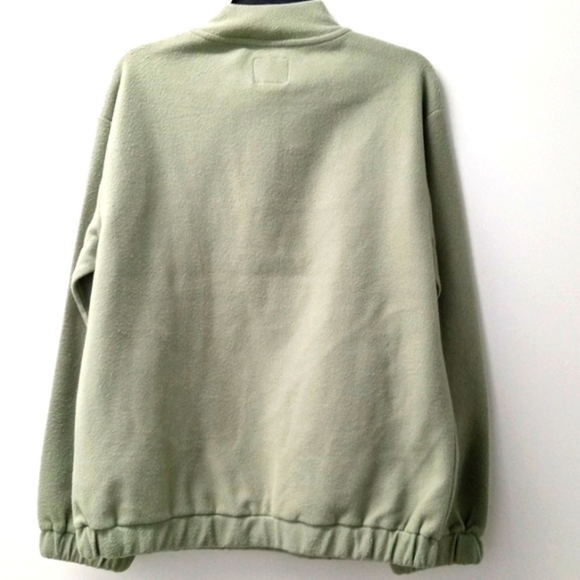 DRL ESSENTIALS SAGE GREEN PULLOVER BUTTON UP FLEECE JACKET SIZE SMALL NWT - Picture 2 of 7